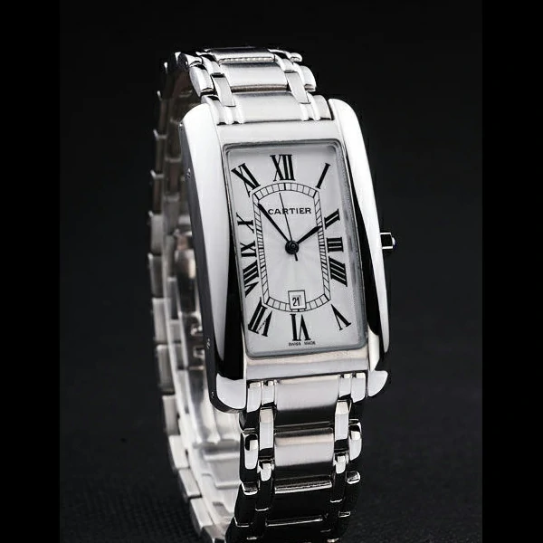 Cartier Tank Americaine 37mm White Dial Stainless Steel Case And Bracelet new57540