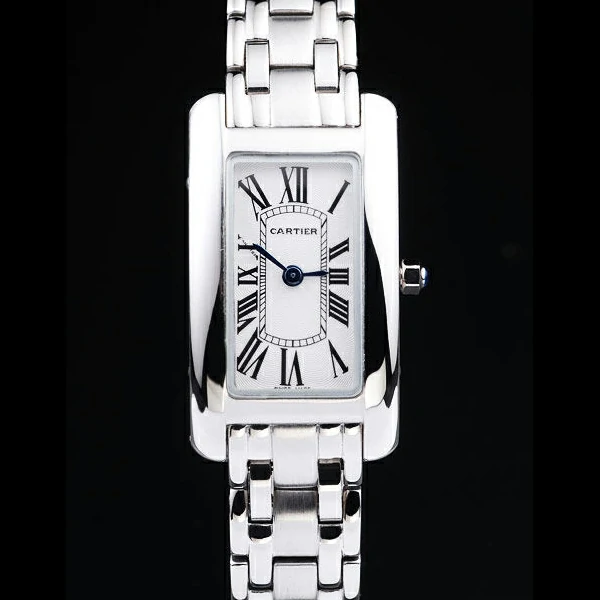 Cartier Tank Americaine 21mm White Dial Stainless Steel Case And Bracelet new57541