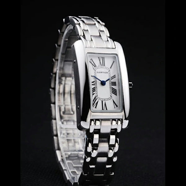 Cartier Tank Americaine 21mm White Dial Stainless Steel Case And Bracelet new57541