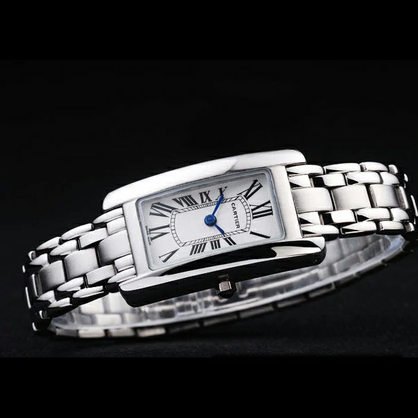 Cartier Tank Americaine 21mm White Dial Stainless Steel Case And Bracelet new57541
