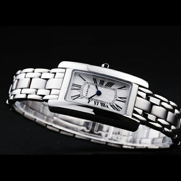 Cartier Tank Americaine 21mm White Dial Stainless Steel Case And Bracelet new57541