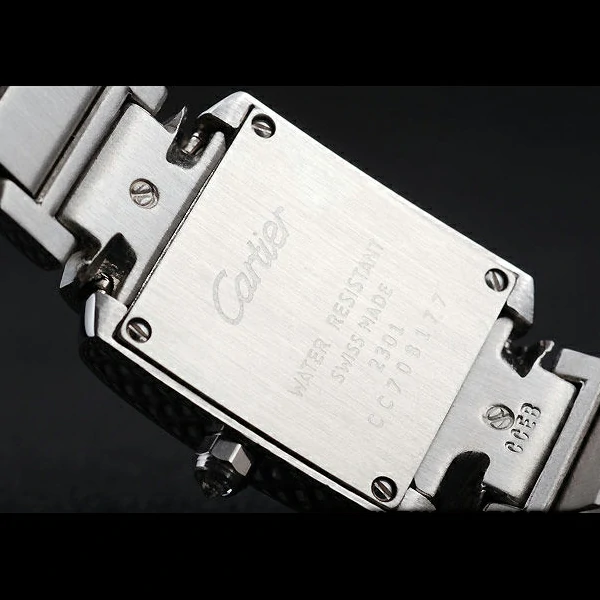 Cartier Tank Anglaise 20mm White Dial Diamonds Steel Case Stainless Steel Bracelet new57542