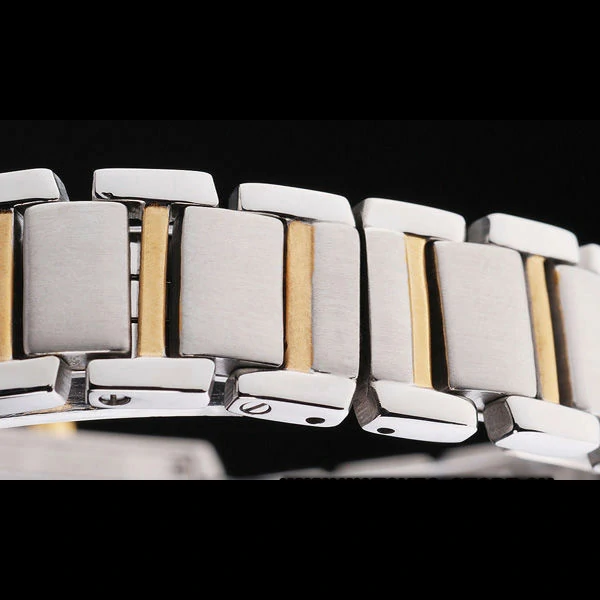 Cartier Tank Francaise 22mm White Dial Stainless Steel Case Two Tone Bracelet new57544