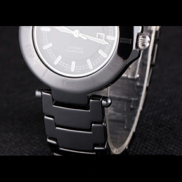 Cartier Pasha 34mm Black Dial Black Ceramic Case Rubber Bracelet new57545