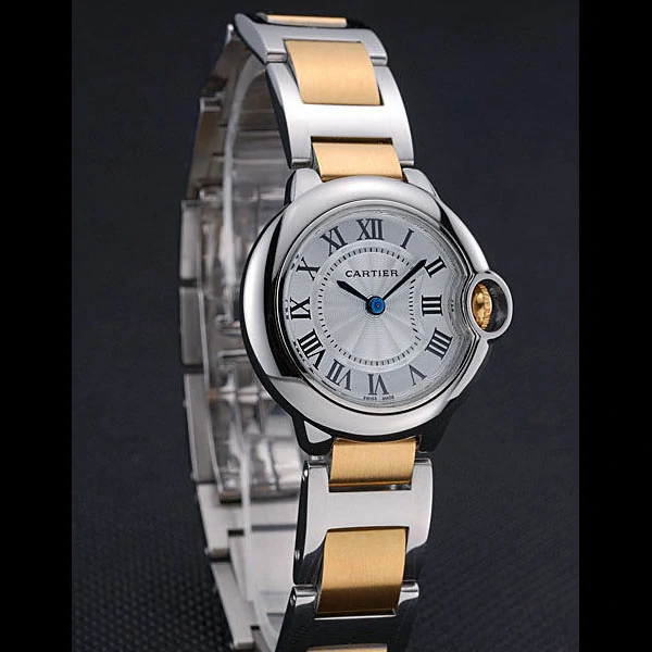 Cartier Ballon Bleu 30mm White Dial Stainless Steel Case Two Tone Bracelet new57549