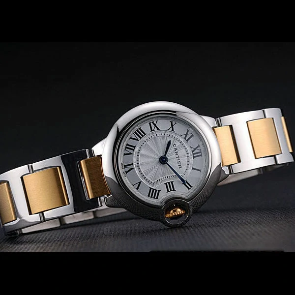 Cartier Ballon Bleu 30mm White Dial Stainless Steel Case Two Tone Bracelet new57549