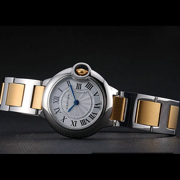 Cartier Ballon Bleu 30mm White Dial Stainless Steel Case Two Tone Bracelet new57549