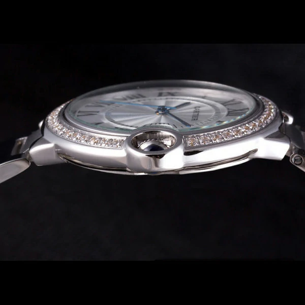 Cartier Ballon Bleu 42mm White Dial Diamonds Stainless Steel Case And Bracelet new57552