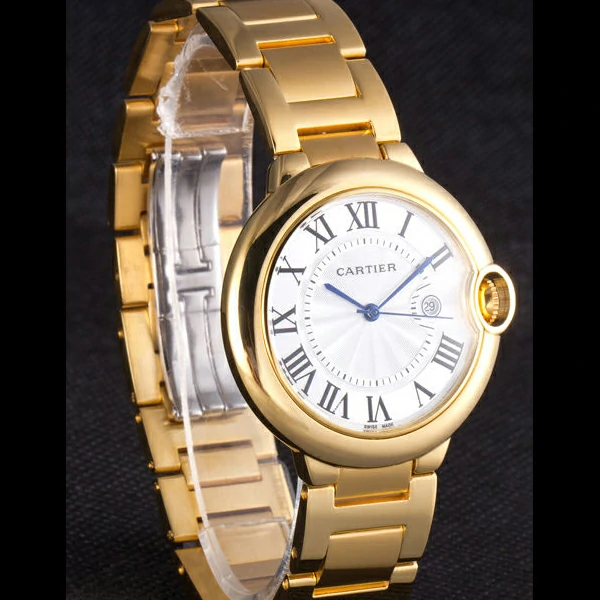 Cartier Ballon Bleu 42mm White Dial Gold Case And Bracelet new57553
