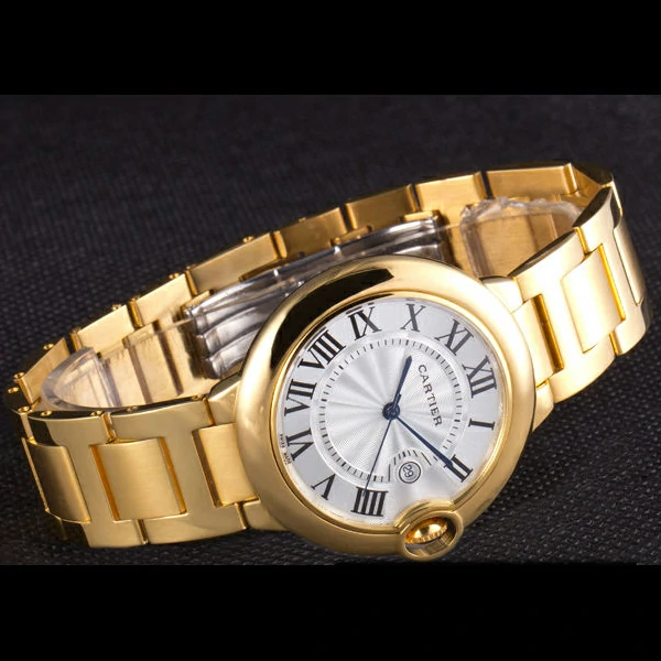 Cartier Ballon Bleu 42mm White Dial Gold Case And Bracelet new57553