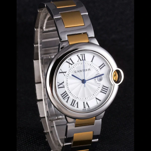Cartier Ballon Bleu 42mm White Dial Stainless Steel Case Two Tone Bracelet new57556