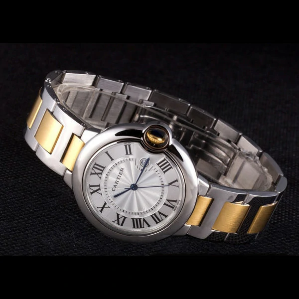 Cartier Ballon Bleu 42mm White Dial Stainless Steel Case Two Tone Bracelet new57556