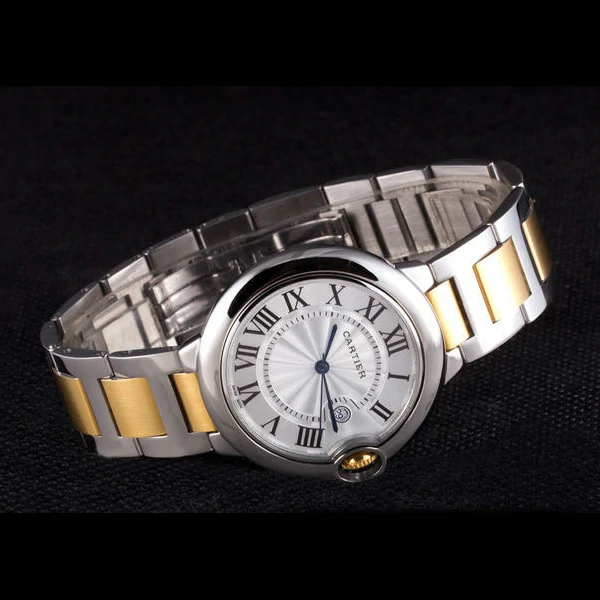 Cartier Ballon Bleu 42mm White Dial Stainless Steel Case Two Tone Bracelet new57556