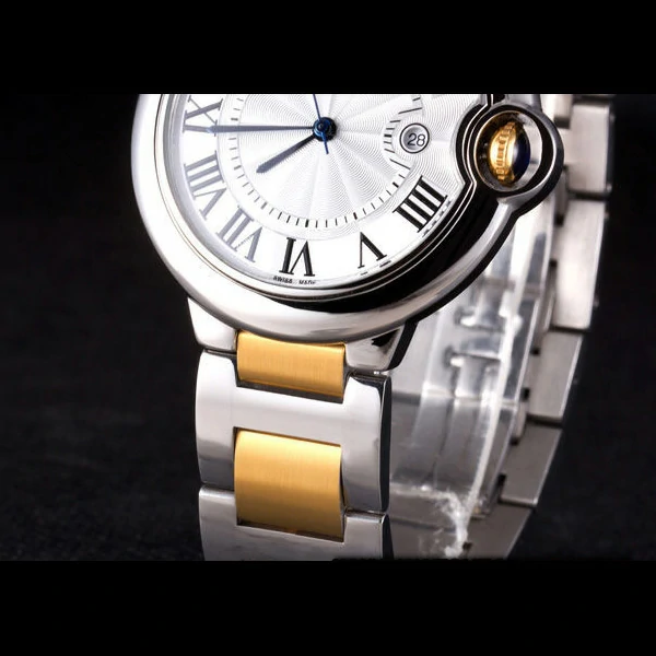 Cartier Ballon Bleu 42mm White Dial Stainless Steel Case Two Tone Bracelet new57556