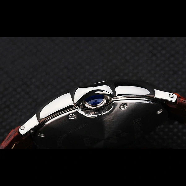 Cartier Ballon Bleu 42mm White Dial Stainless Steel Case Brown Leather Bracelet new57559