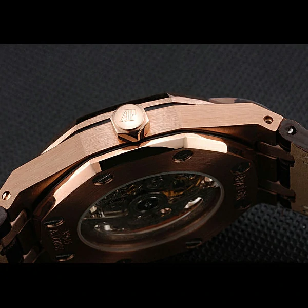 Audemars Piguet Royal Oak Skeleton Gold Case Rose Gold Stainless Steel new58001