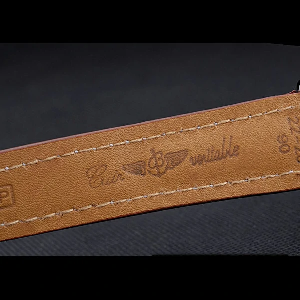 Breitling Chronomat Rose Gold Highlight Brown Leather Strap Roman Number White Dial new58059