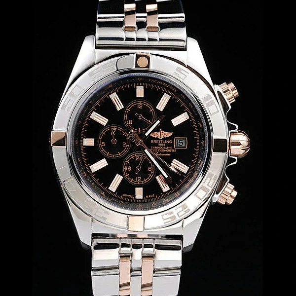 Breitling Chronomat Two Tone Stainless Steel Black Dial new58072