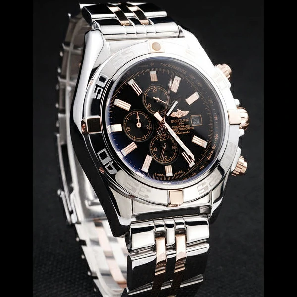 Breitling Chronomat Two Tone Stainless Steel Black Dial new58072