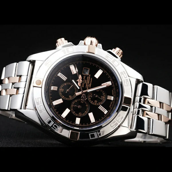 Breitling Chronomat Two Tone Stainless Steel Black Dial new58072