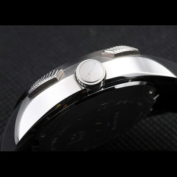 Tag Heuer SLR Tachymeter Bezel Black Rubber Strap White Dial new58074