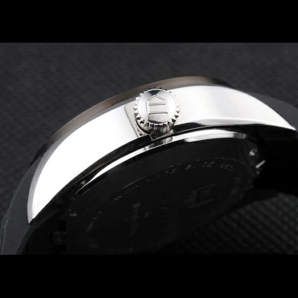 Tag Heuer SLR Tachymeter Bezel Black Rubber Strap White Dial new58074