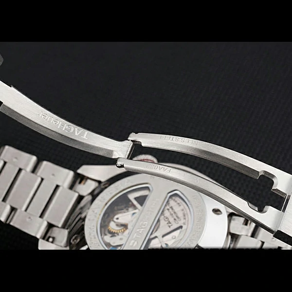 Tag Heuer Carrera Tachymeter Bezel Stainless Steel Black Dial new58080