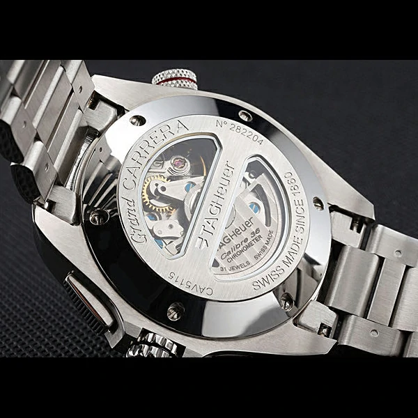 Tag Heuer Carrera Tachymeter Bezel Stainless Steel Black Dial new58080