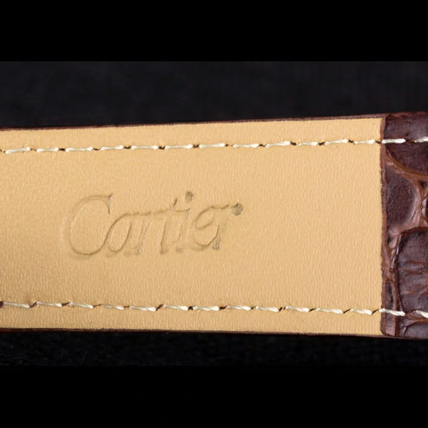 Cartier Calibre Flying Tourbillon White Dial Stainless Steel Case Brown Leather Bracelet new58103