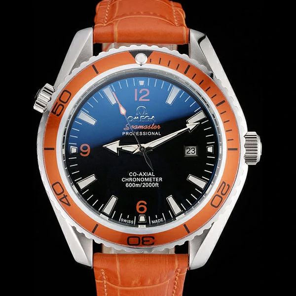 Omega Seamaster Planet Ocean Co axial Orange Case Black Dial new58107