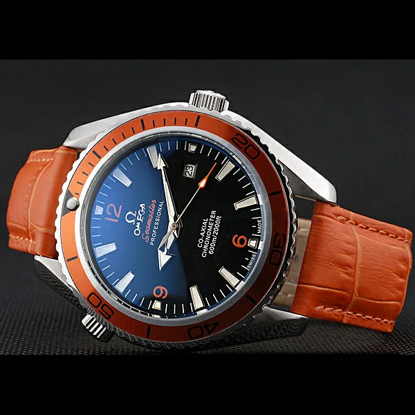 Omega Seamaster Planet Ocean Co axial Orange Case Black Dial new58107