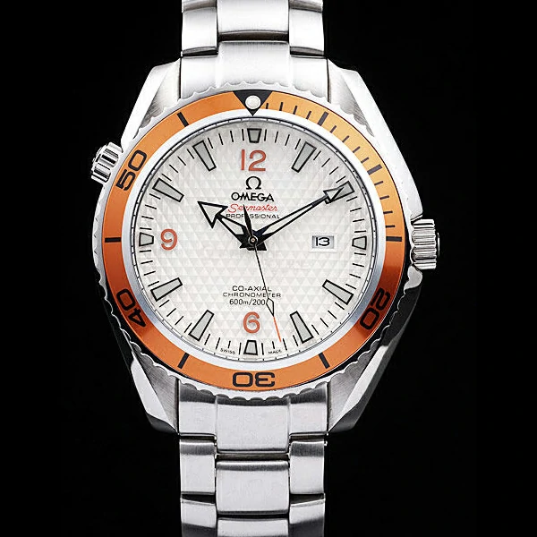 Omega Seamaster Planet Ocean Co axial Orange Case White Dial new58109