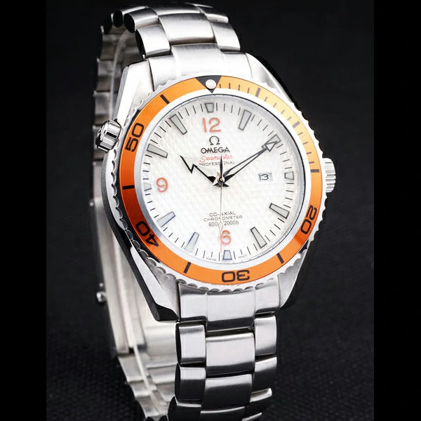 Omega Seamaster Planet Ocean Co axial Orange Case White Dial new58109