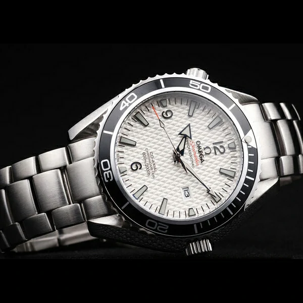 Omega Seamaster Planet Ocean Co axial Black Case White Dial new58110