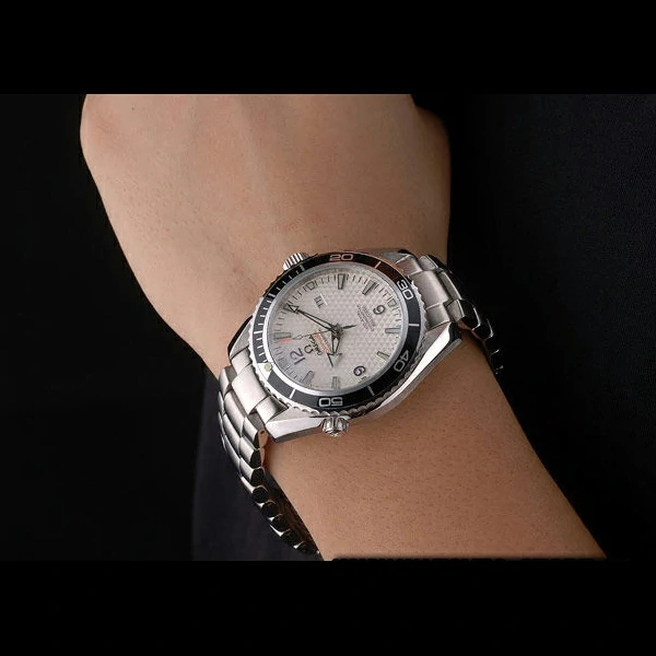 Omega Seamaster Planet Ocean Co axial Black Case White Dial new58110