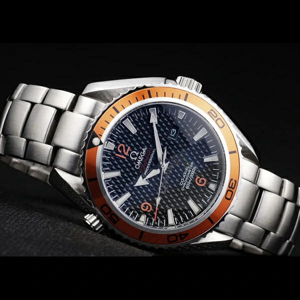 Omega Seamaster Planet Ocean Co axial Orange Case Black Dial new58111
