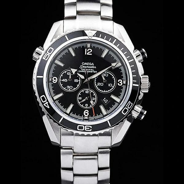 Omega Seamaster Planet Osean Co axial Chronograph Black Case Black Dial new58113