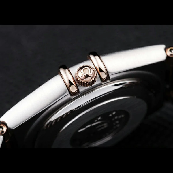 Omega Constellation Jewelry Rose Gold Case Black Dial new58126
