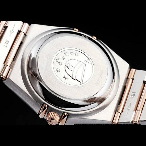 Omega Constellation Jewelry Diamond Case Radial Emblem Black Dial new58130