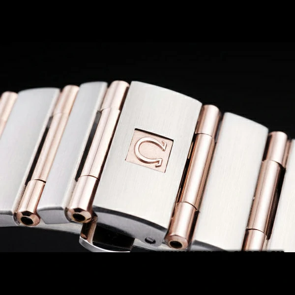 Omega Constellation Jewelry Rose Gold Case Omega Emblem White Dial new58131