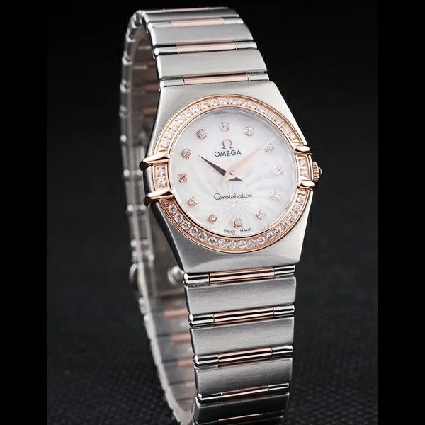 Omega Constellation Jewelry Diamond Case Radial Emblem White Dial new958145