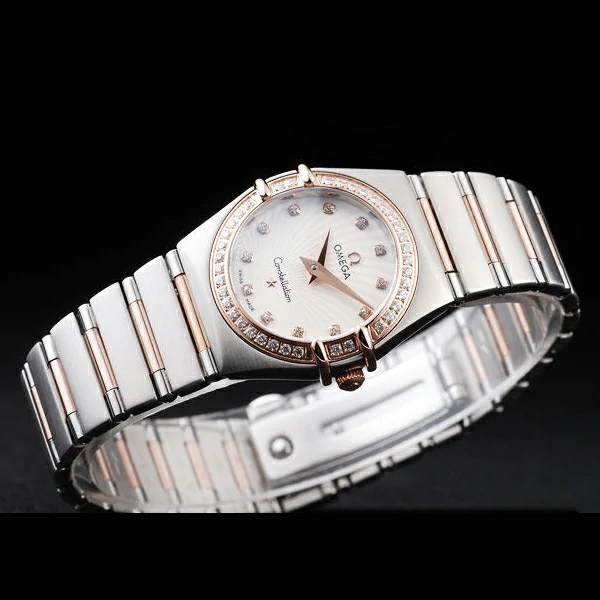 Omega Constellation Jewelry Diamond Case Small Radial Emblem White Dial new58147