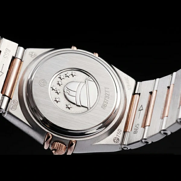 Omega Constellation Jewelry Rose Gold Case Small Radial Emblem White Dial new58148