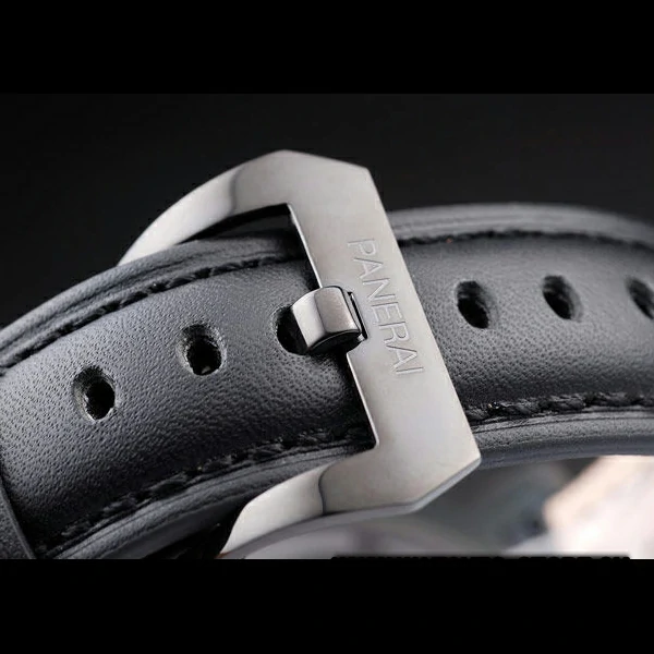 Panerai Luminor Black Ionized Stainless Steel Case Black Dial Black Leather Strap new58164