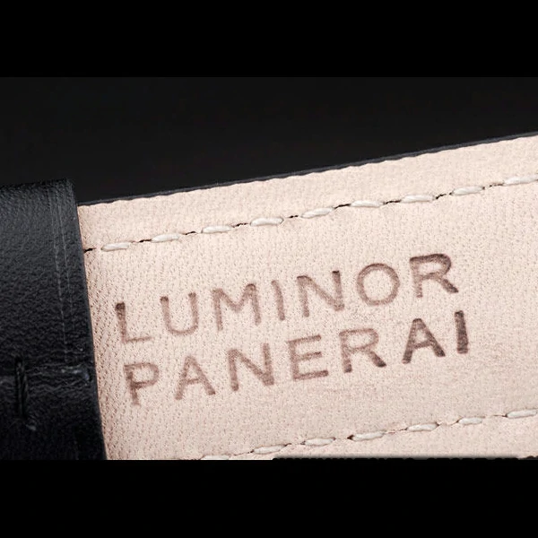 Panerai Luminor Black Ionized Stainless Steel Case Black Dial Black Leather Strap new58164