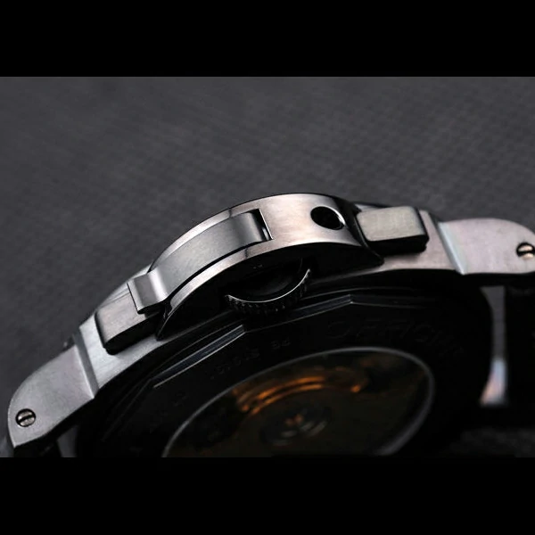 Panerai Luminor Black Ionized Stainless Steel Case Black Dial Black Leather Strap new58164