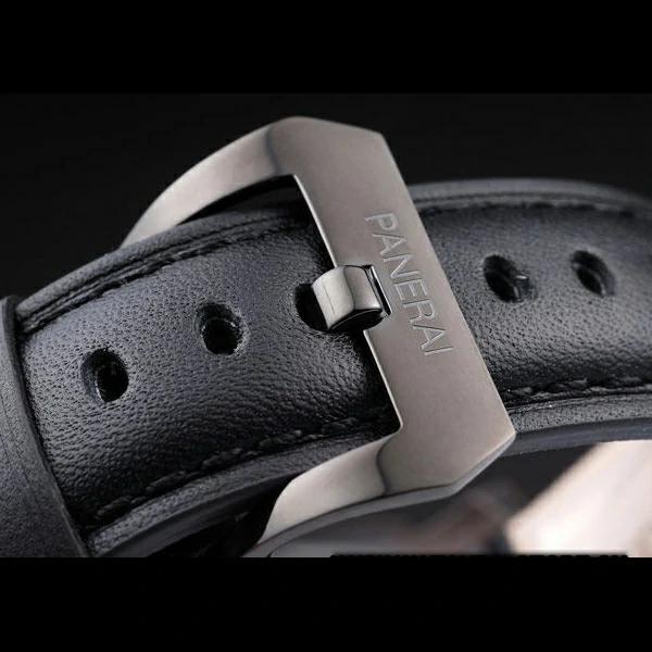 Panerai Luminor Black Ionized Stainless Steel Case Black Dial Black Leather Strap new58171