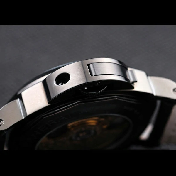 Panerai Luminor Black Ionized Stainless Steel Case Black Dial Black Leather Strap new58171