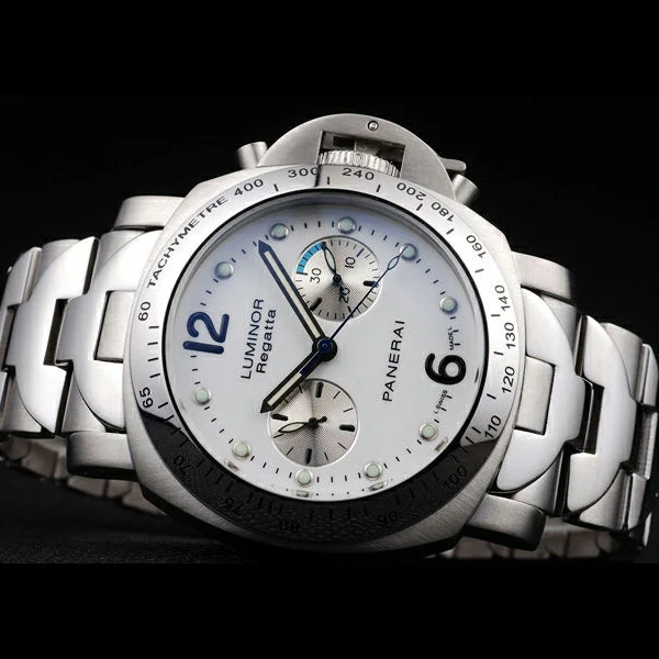 Panerai Luminor Brushed Stainless Steel Case White Dial Stainless Steel Strap new58189