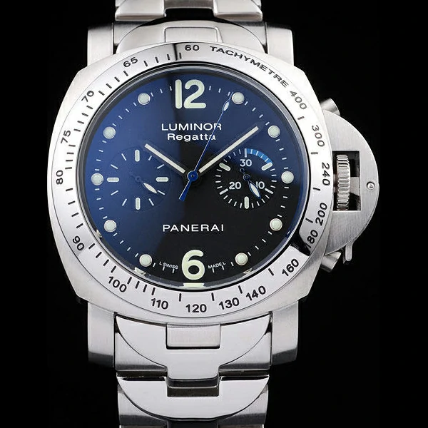 Panerai Luminor Brushed Stainless Steel Case Black Dial Stainless Steel Strap new58190